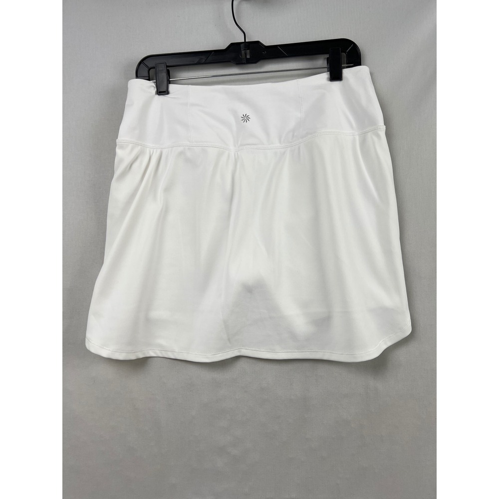Athleta Fairway Golf Skort Women Size M White 16" Built-in Shorts Zipper Pockets - Picture 10 of 11
